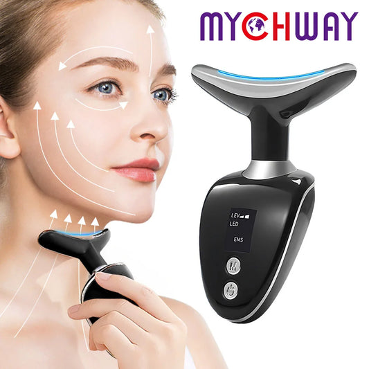 Facial Lifting Device Neck Face Eye Massage Face Slimming EMS Beauty Skin Phototherapy Machine Anti Aging Reduce Double Chin