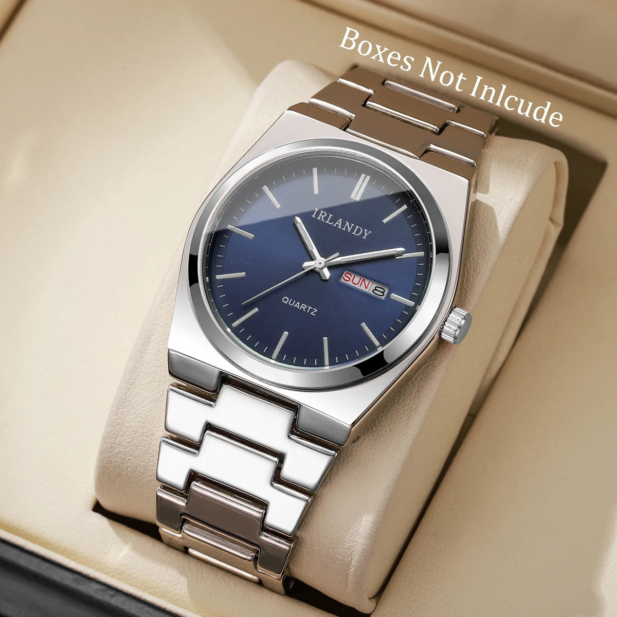 Luxury Men's Business Quartz Watch with Calendar | Elegant Analog Wristwatch for Men (Without Box)