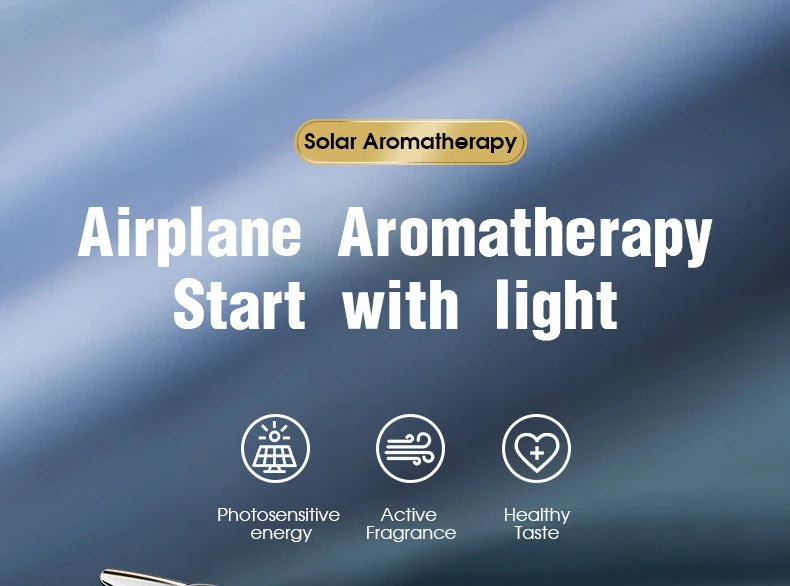 Car Air Freshener Solar Propeller Fighter Aromatherapy Car Interior Decoration Accessories Car Rotating Aromatherapy Perfume