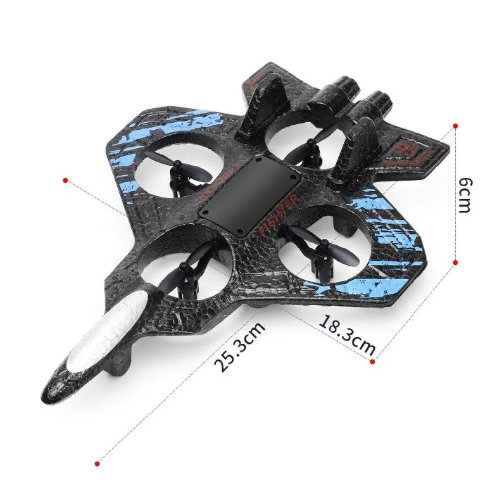 2.4G RC Fighter Plane for Kids | Durable EVA Foam Electric Airplane with 360° Rolling Stunt Glider for Boys