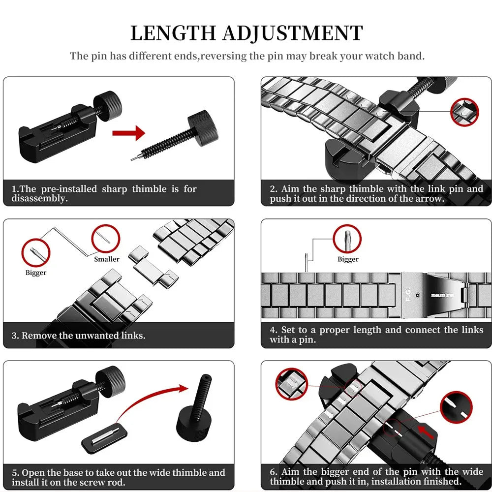 Stainless Steel titanium alloy Strap For Apple Watch Band Ultra 2 49mm 44mm 45mm 46mm 41mm Bracelet iwatch Series 6/7/8/9/10