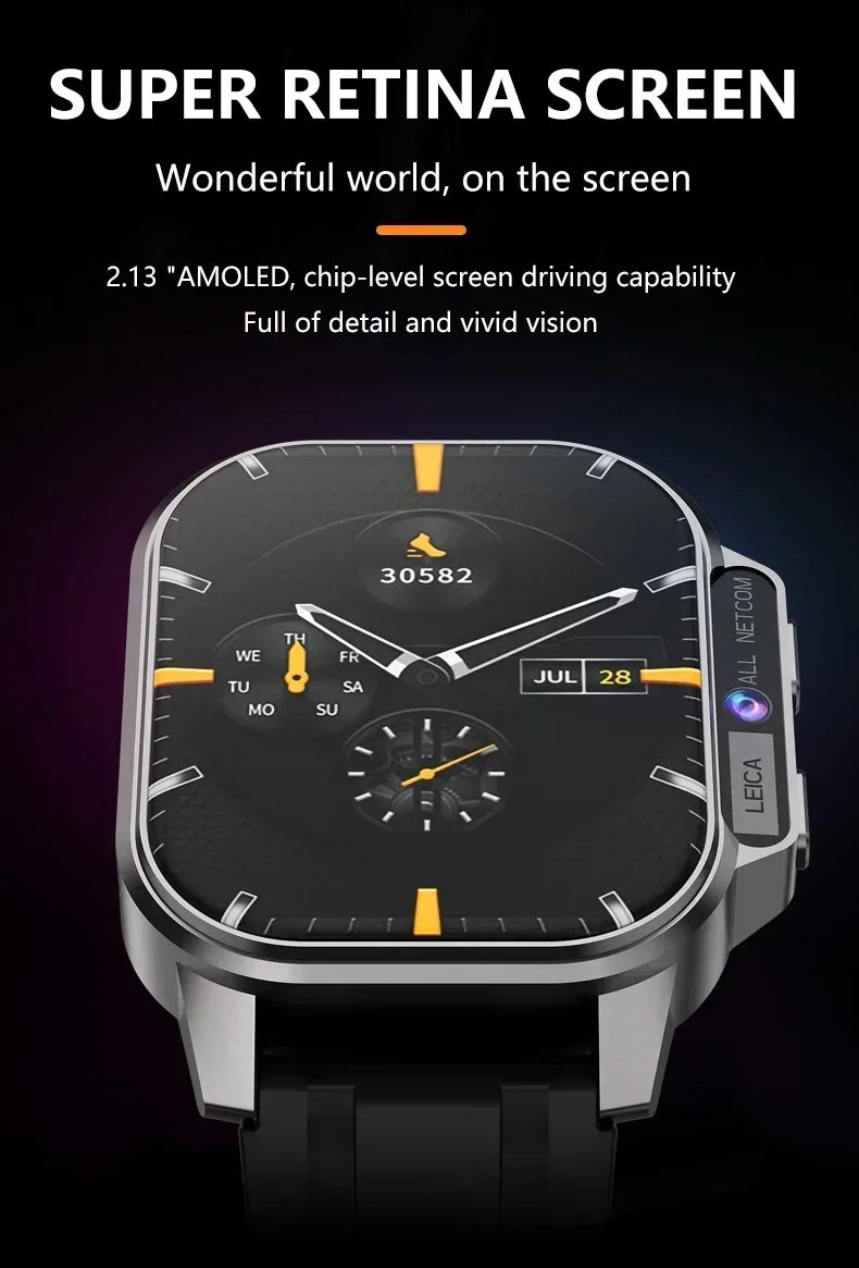 Men's smartwatchB22 4G Full Netcom 800W camera 900mAh battery support SIM card video call Health monitor Waterproof smartwatch