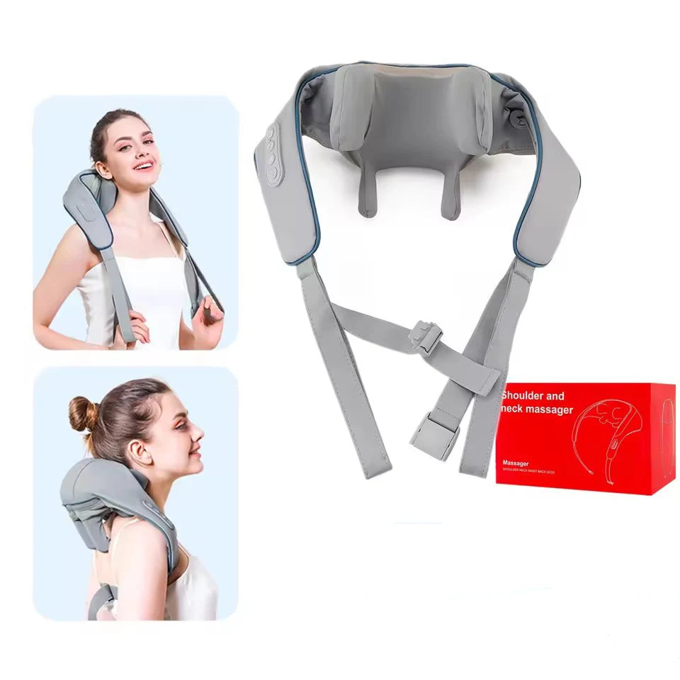 Foreverlily Wireless Shoulder And Back Kneading Massage Shawl Neck masajeador Brushless Motor Neck And Shoulder Massager