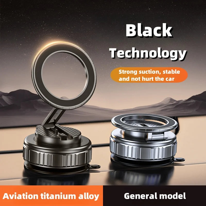 Car Mount Electric Vacuum Magnetic Holder Foldable Strong Suction Stand For Cell Phone For iphone 12 13 14 15 16 Live Streaming