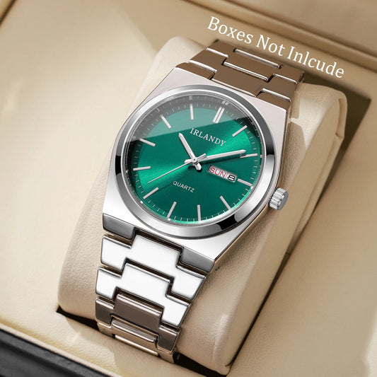 Luxury Men's Business Quartz Watch with Calendar | Elegant Analog Wristwatch for Men (Without Box)